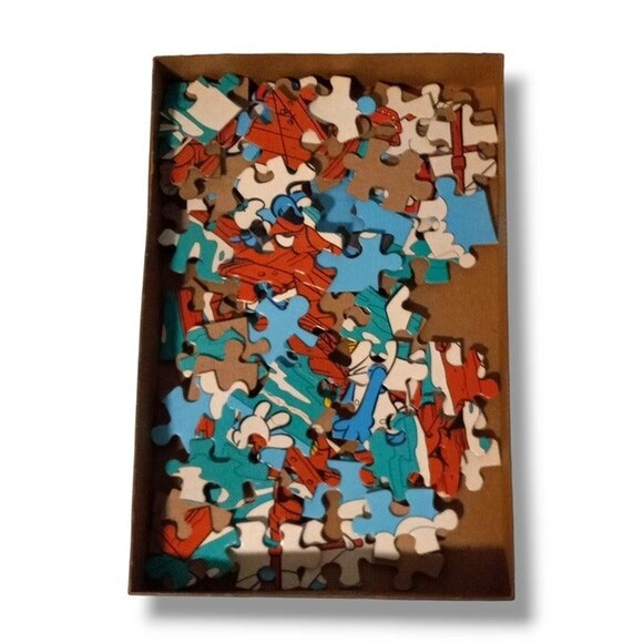Milton Bradley Smurf Jigsaw Puzzle-Vintage-41906-100 Pieces-Smurfette-Complete - Picture 3 of 9